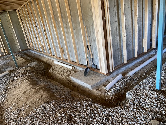 Plumbing rough-in work